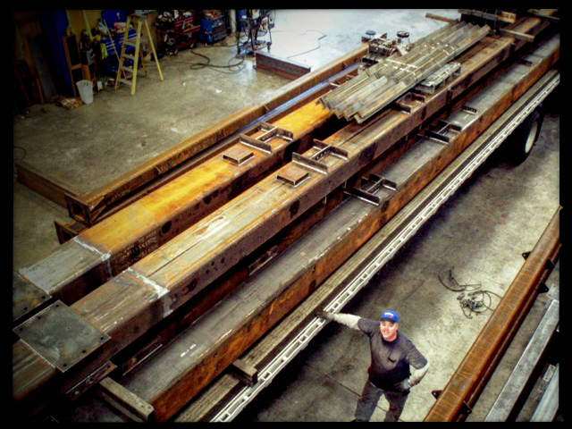Jim Oberlander with Structural Steel for Electric Substation at Pro Weld Fabrication