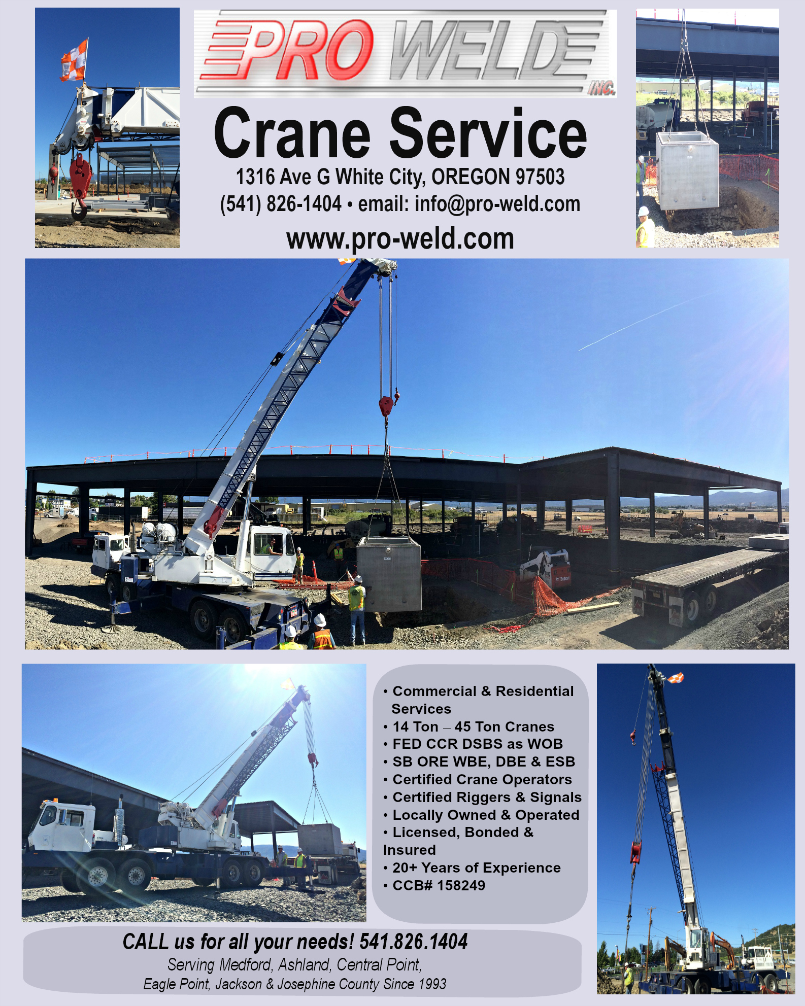 Pro Weld Inc Crane Boom Truck Services