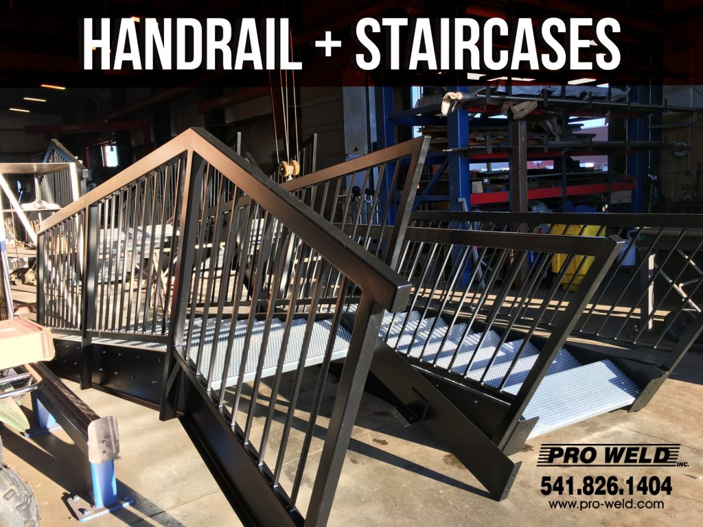 Staircase and handrail welding